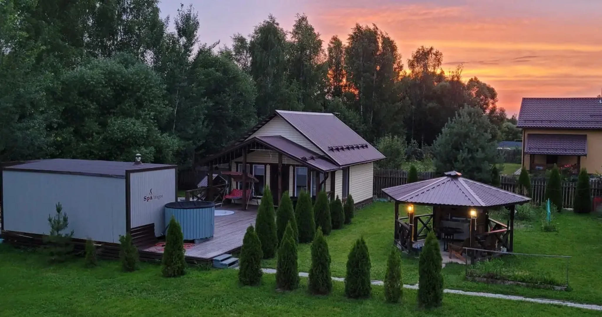 Гостевой дом Воздух с баней и с горячей купелью Фурако.