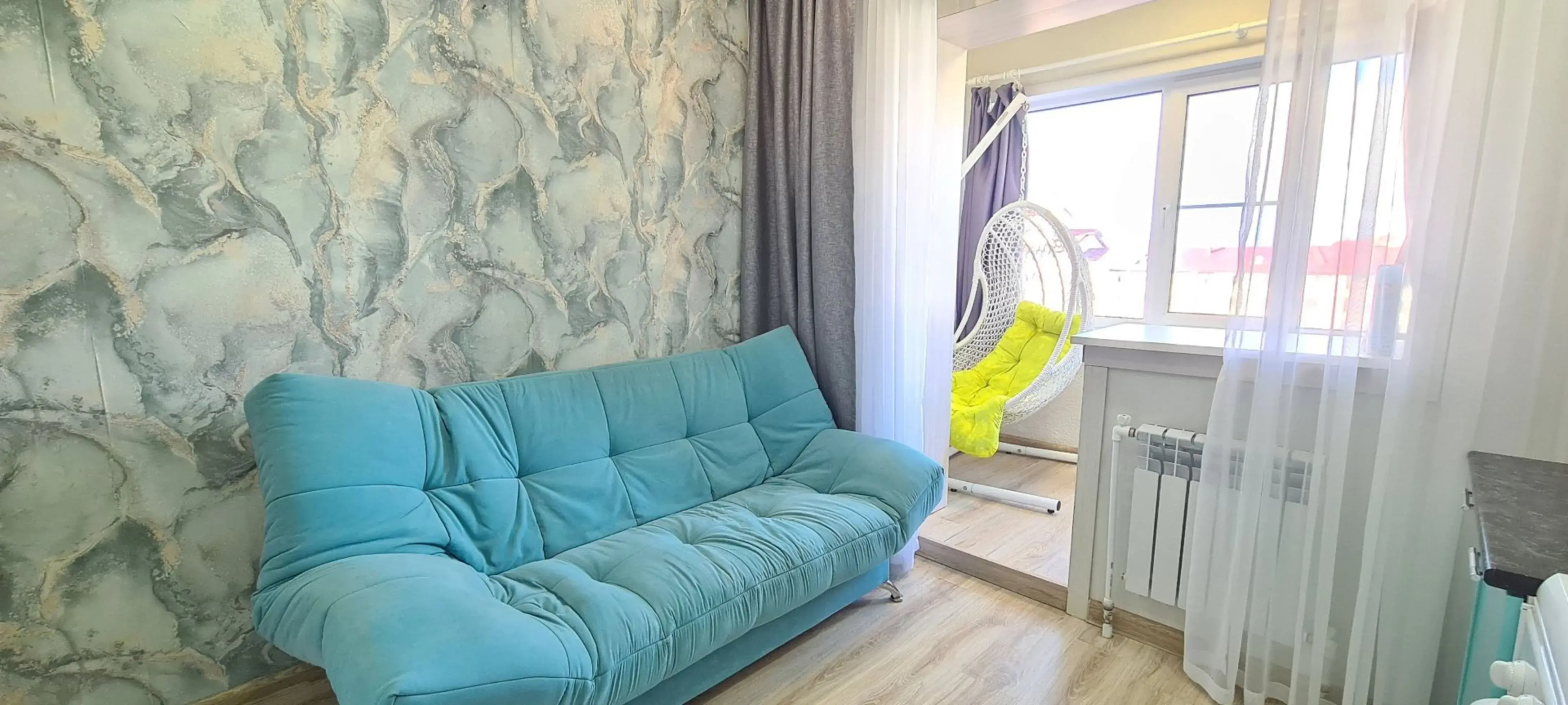 Квартира Илне - 1к квартира в стиле Fresh mint для уютного проживания 1-2 человек