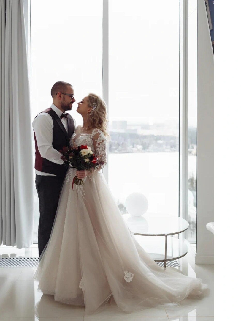 Апартаменты Белая Романтическая Студия с Панорамным Видом