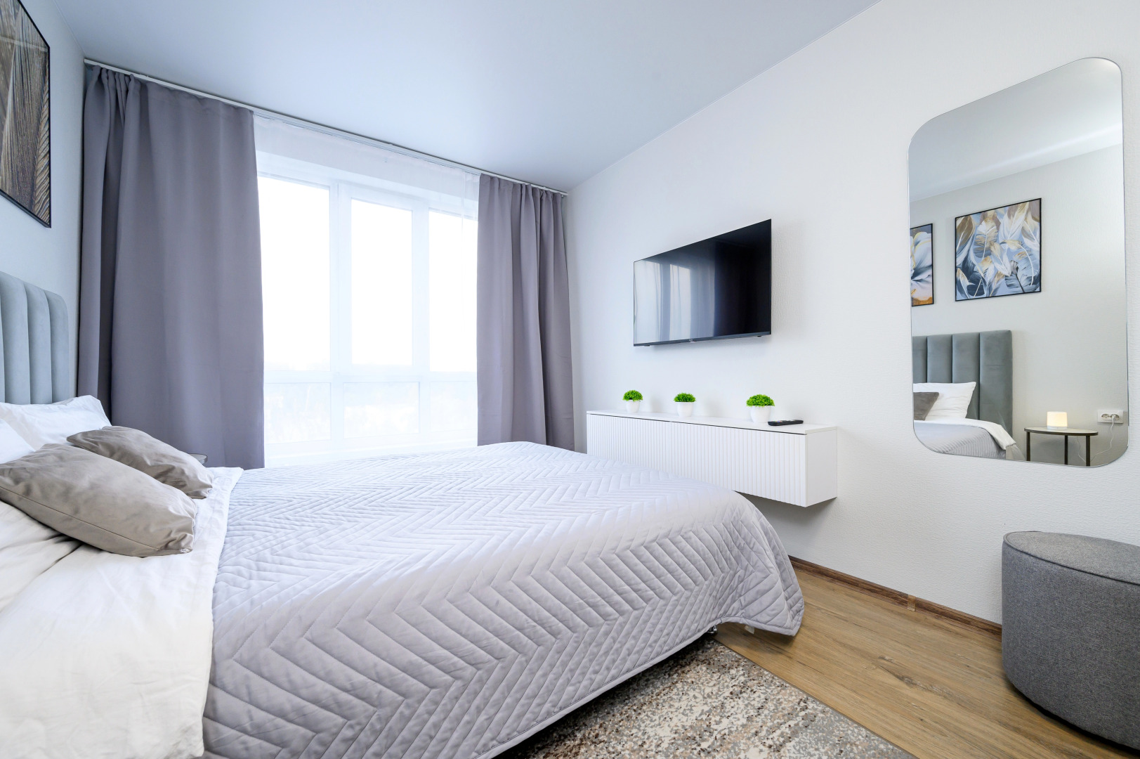 Апартаменты с современным ремонтом в новом Апарт-отеле “Начало"