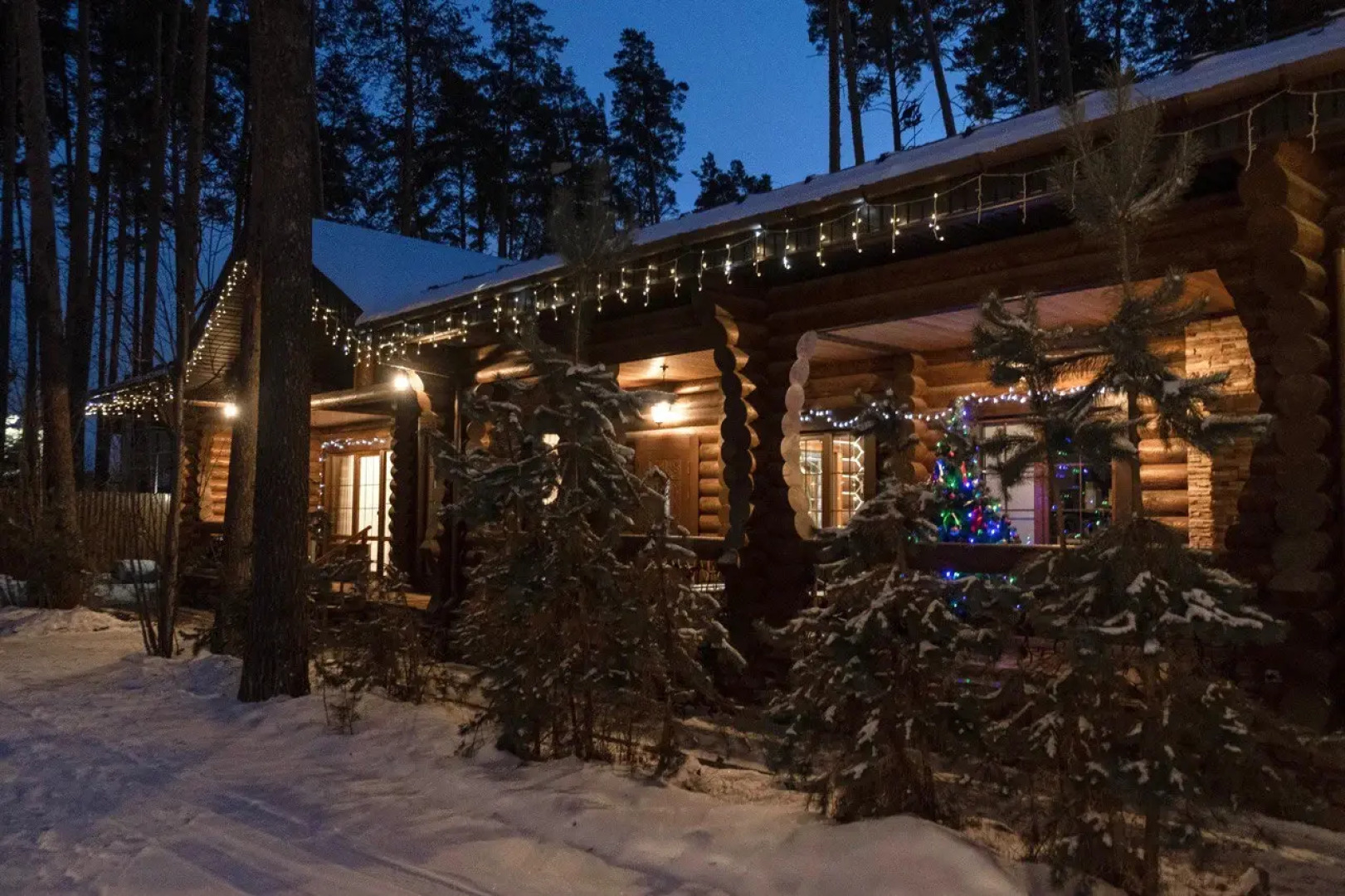 Частный Дом Избушка в Соснах с Бассейном и Хамамом