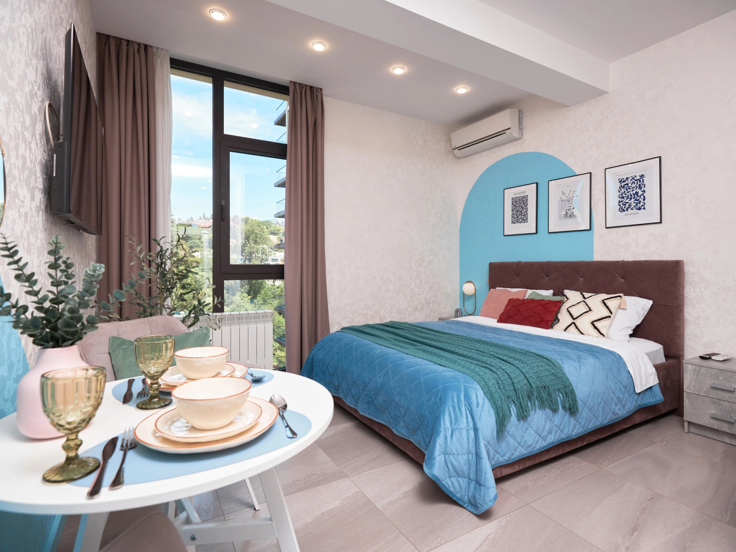 Апартаменты Сочи-Центр Студия с Бассейном на крыше. ЖК Метрополь