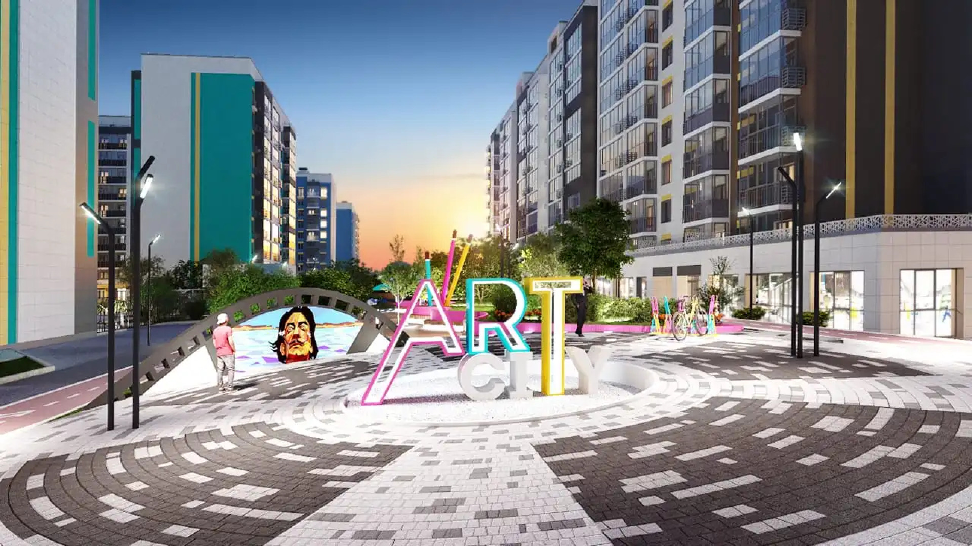 Апартаменты в ЖК с фонтанами Art City
