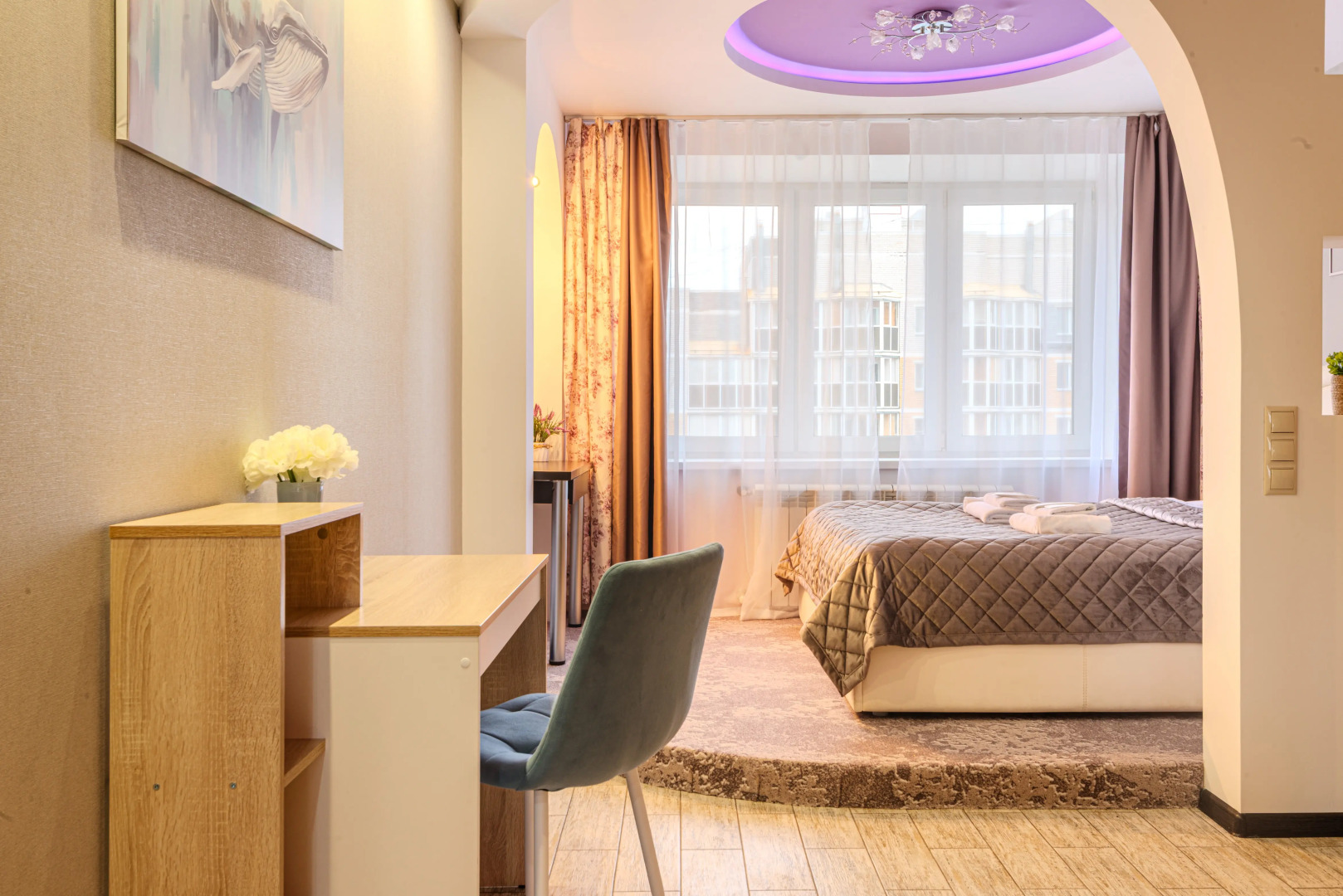 Квартира 1-к в тихом зеленом районе на Лукина 4 от RentAp, 4 сп.места