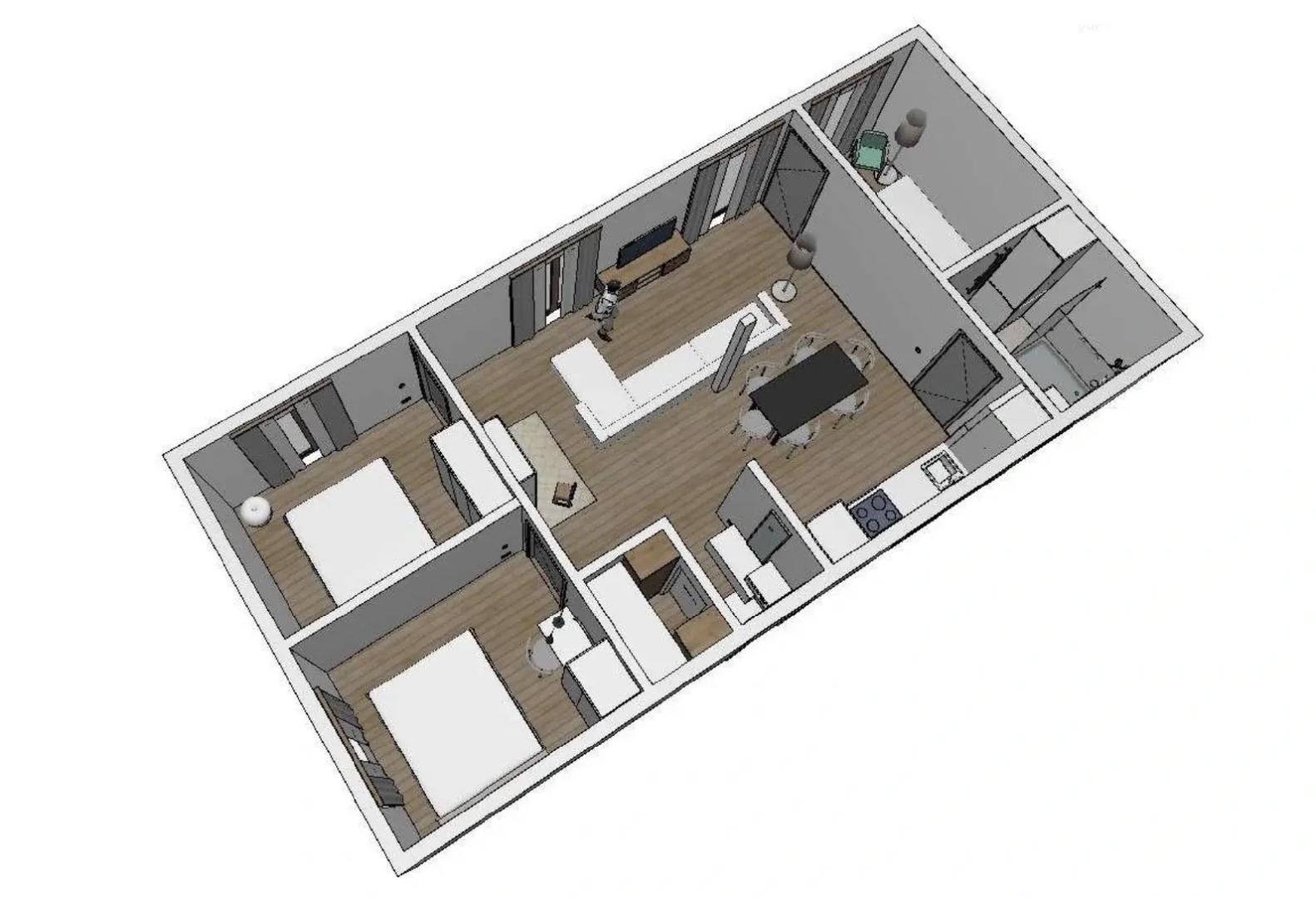 Частный Дом с Видом на Закат и Панорамной Баней