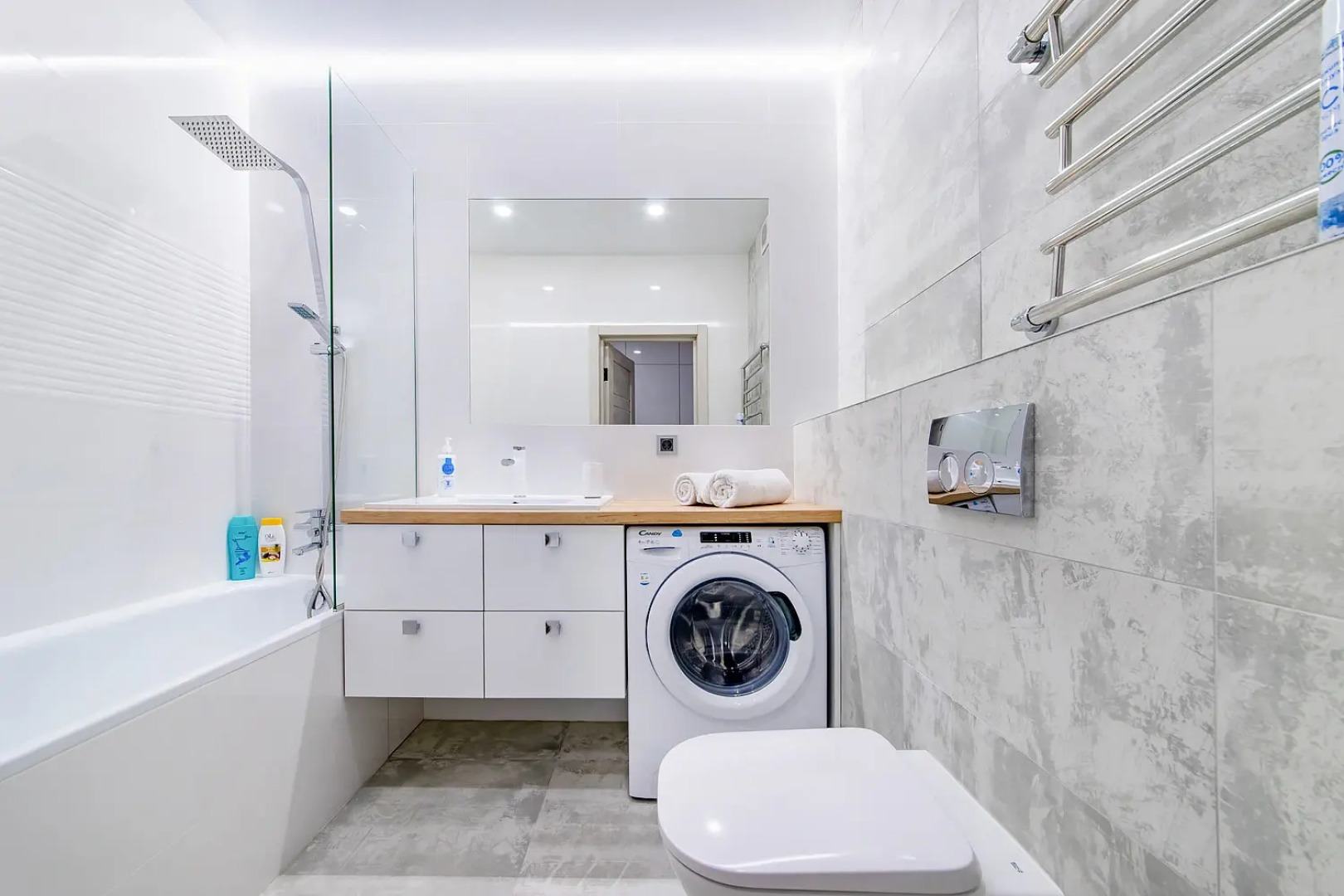 Квартира на сутки Маяк Минск Кухня объединена с жилой зоной Отдельная спальня Wi-Fi Кондиционер Отчётные документы