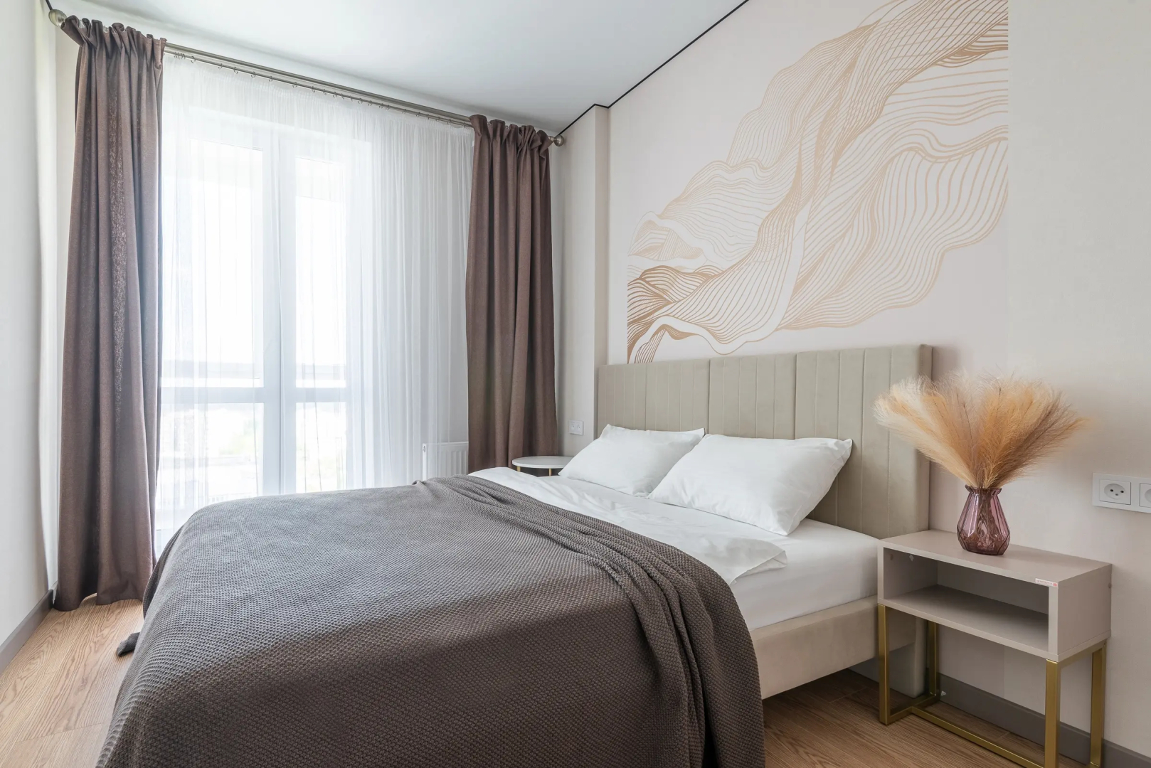 Квартира на сутки Парк Челюскинцев Самозаселение Wi-Fi Кондиционер Кухня объединена с жилой зоной Отдельная спальня