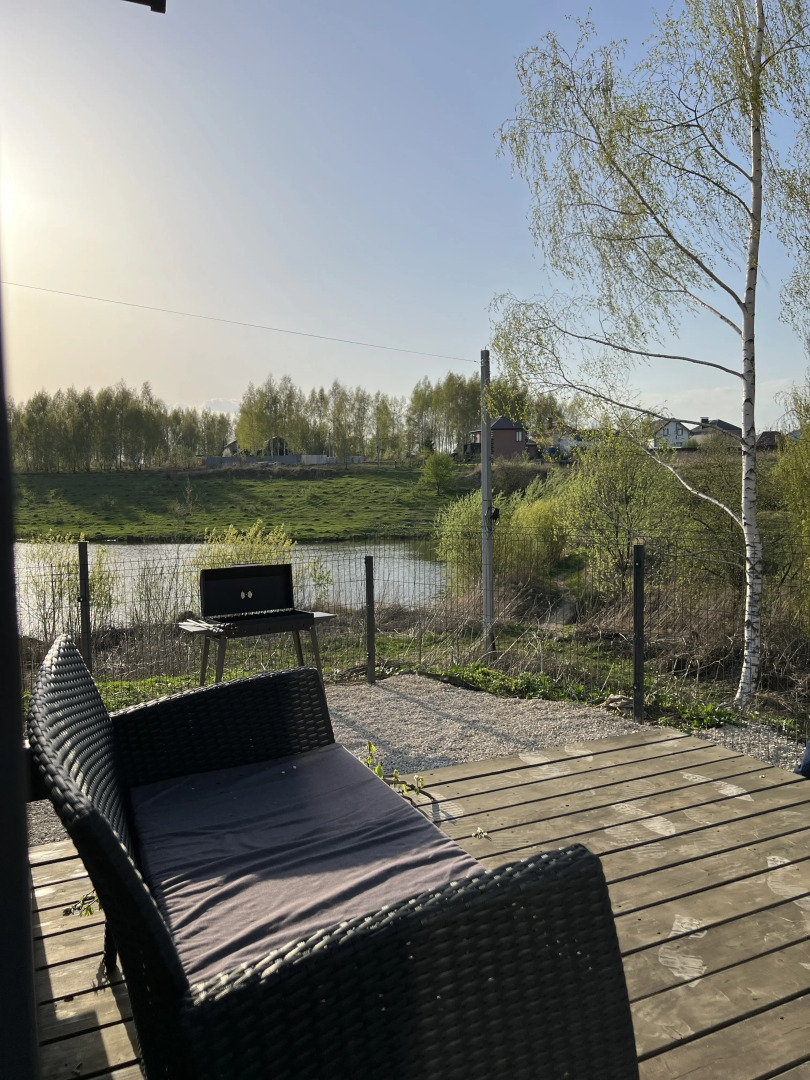 Шале Дом БарнХаус с Купелью в Городе Тула с Видом на Озеро