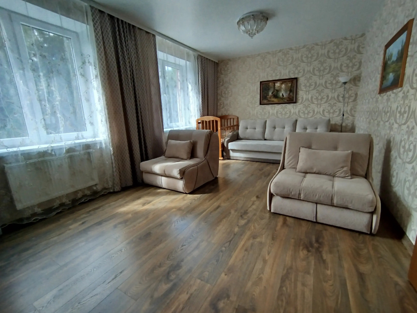 Апартаменты Уютная Двухкомнатная Квартира со Свежим Ремонтом