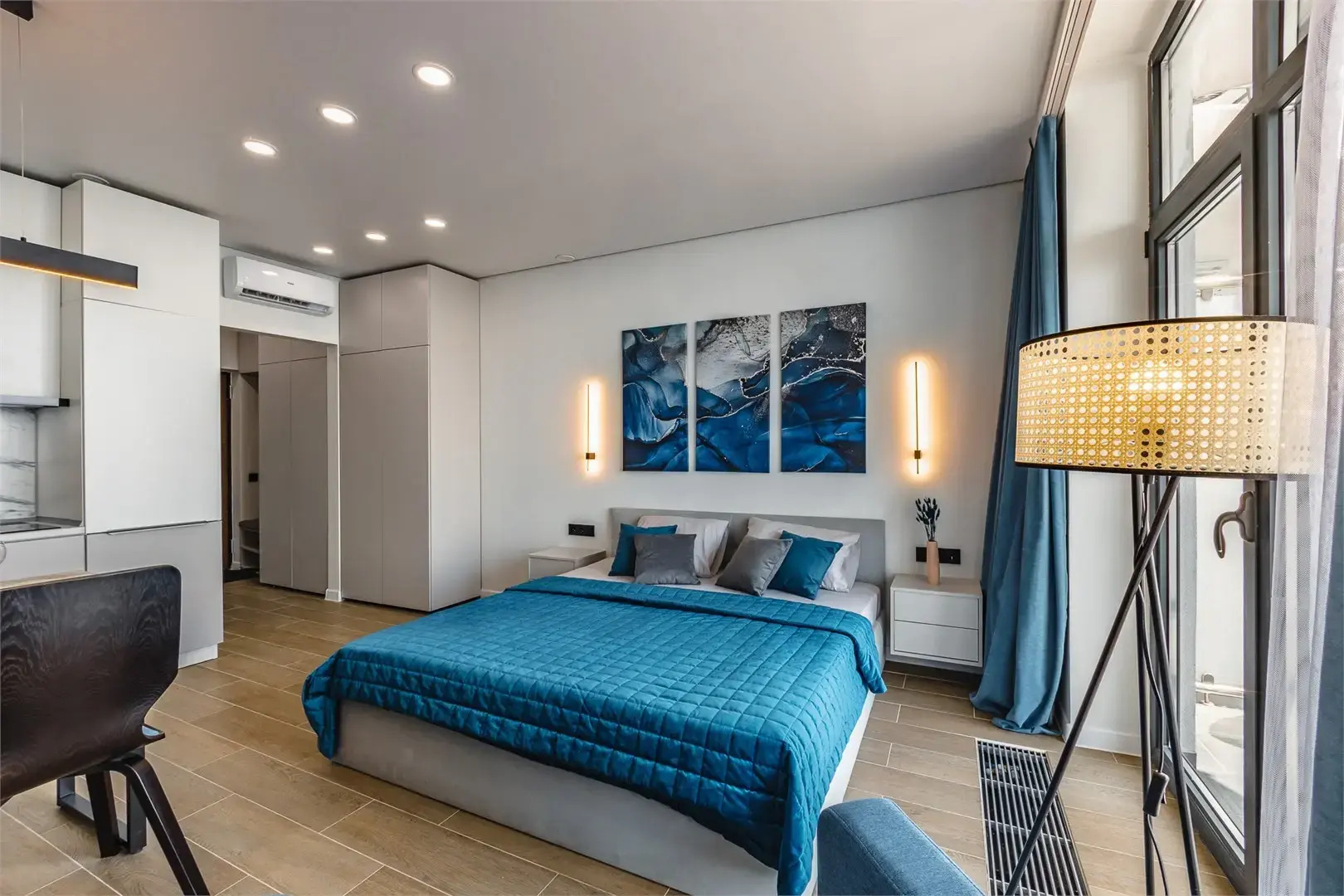 Апартаменты Крымский Рей Студия Blue Blues прямой вид на море