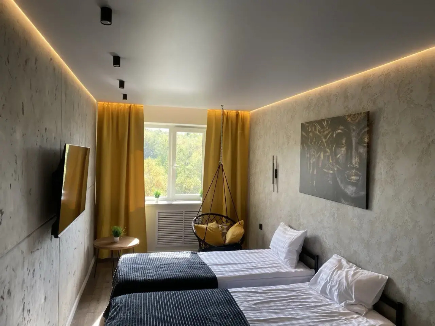 Квартира видовая дизайнерская 2х-комнатная в стиле Лофт