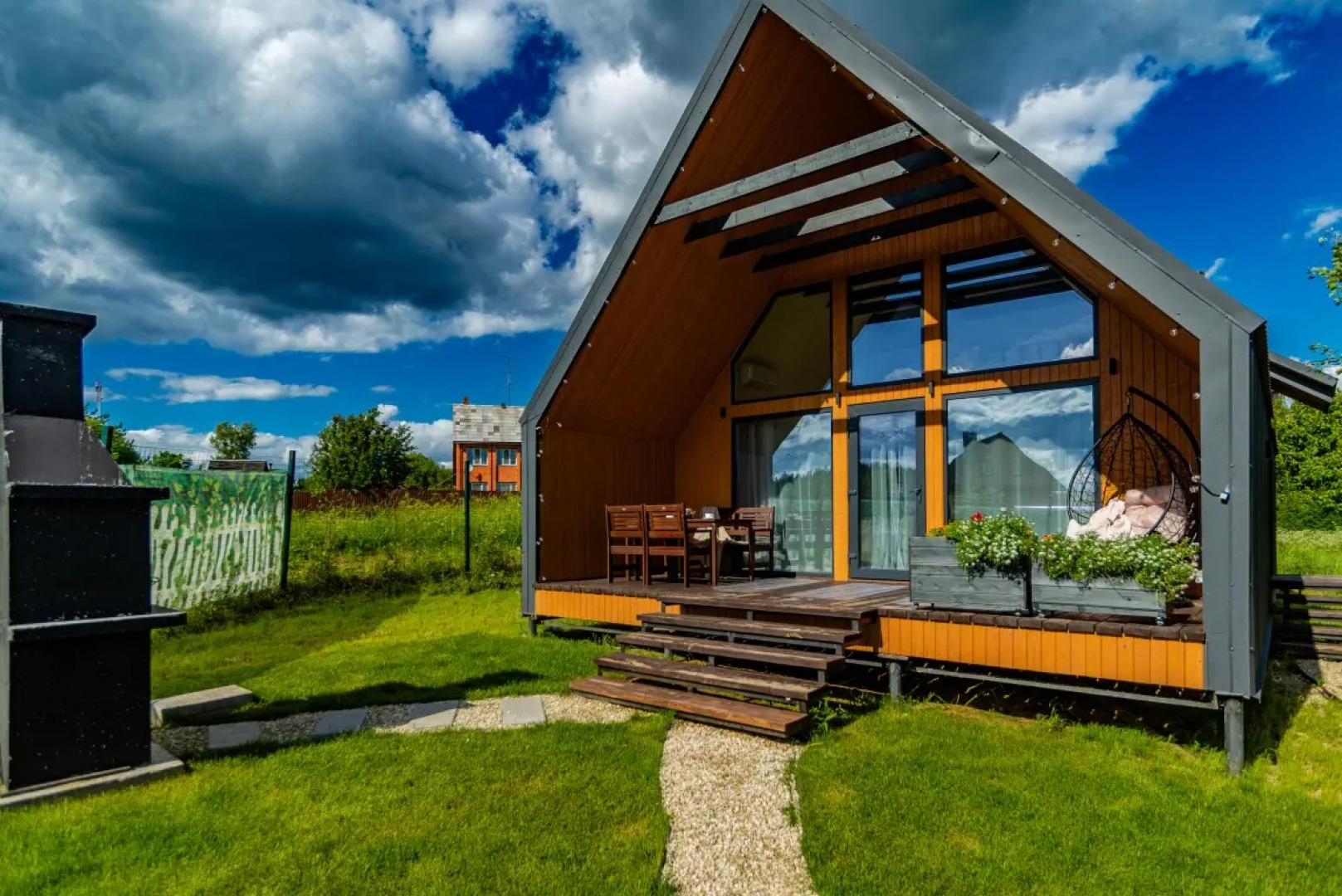 Частный Дом Барнхаус №5 с дровяной баней и горячим Чаном на 6 человек