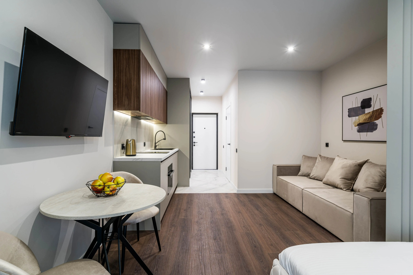 Квартира студия на сутки Минск Мир Подходит для командировок и отдыха Самозаселение Балкон Wi-Fi