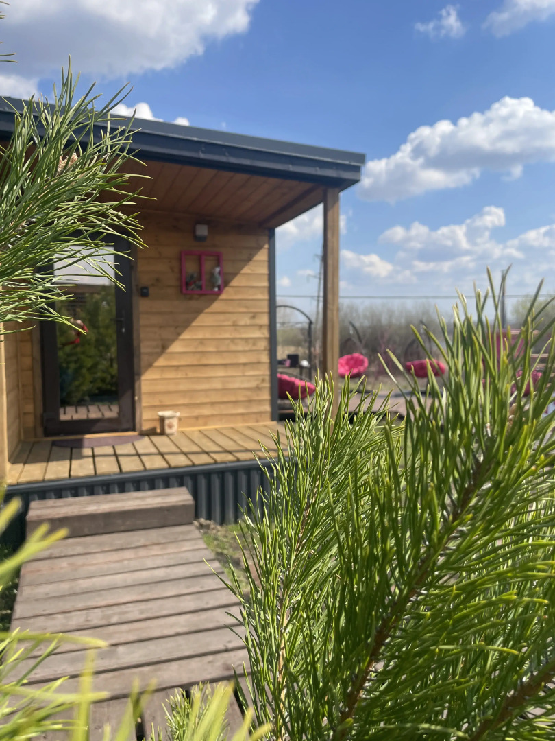 Глэмпинг Домик для семьи или компании друзей