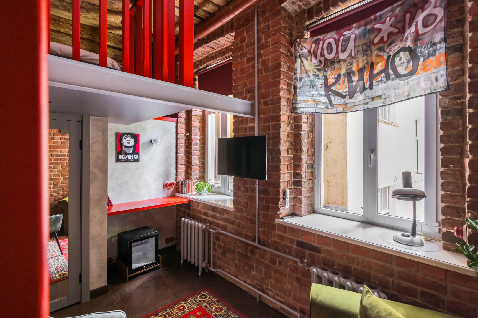 Квартира- студия Цой с дизайнерским ремонтом BookingSpb Музыкальная Шкатулка