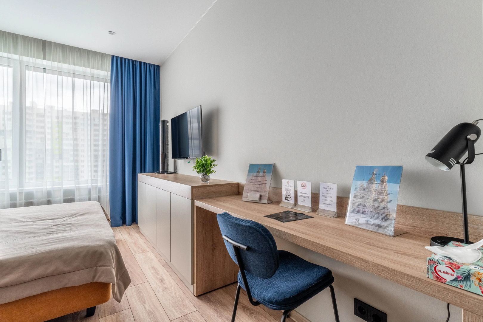 Apartment GLOBALSTAY. Новая студия Ладожский Авенир 10 мин м. Ладожская