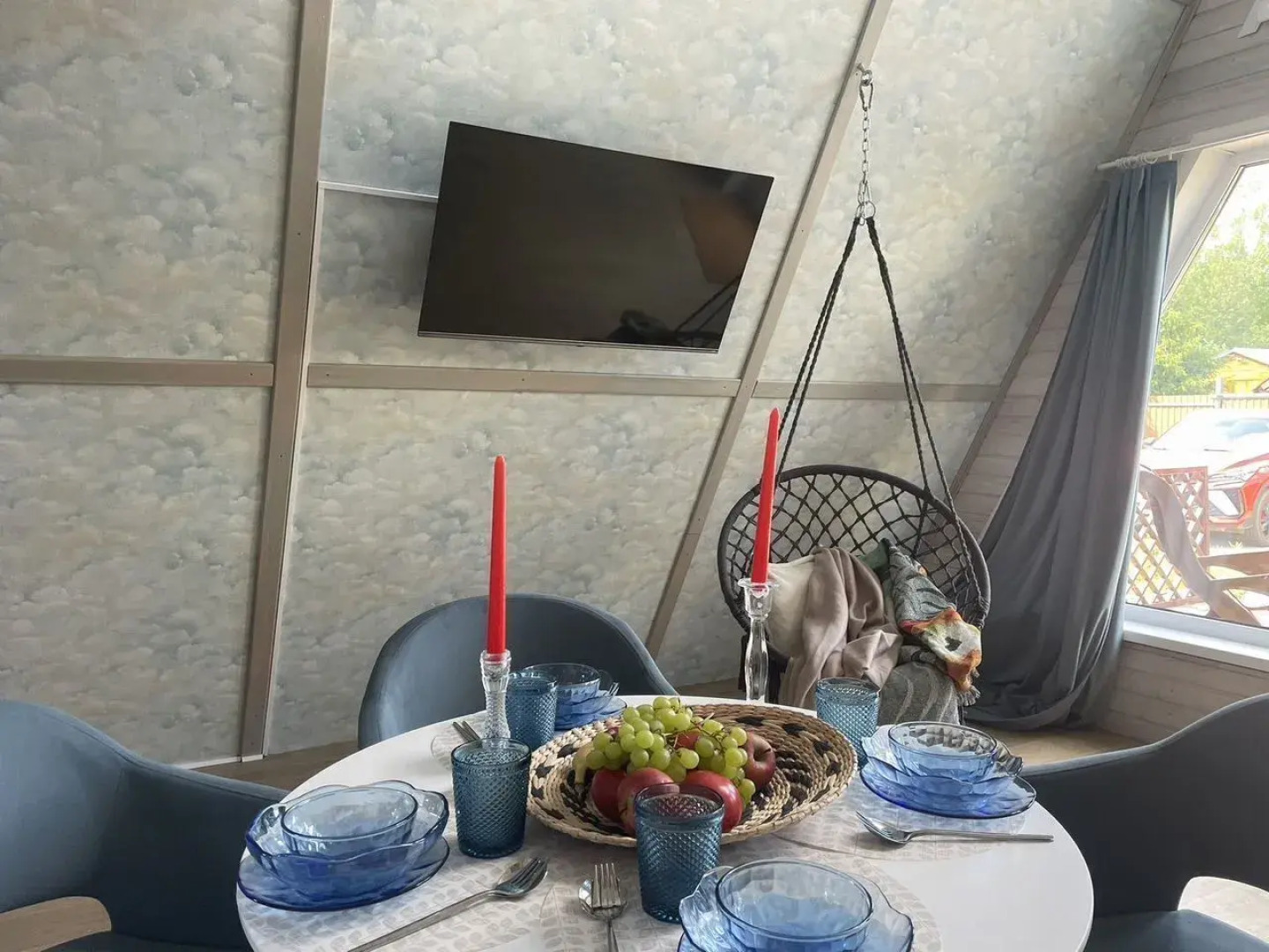 Частный дом А-фрeйм с баней и артезиaнским бaсceйном