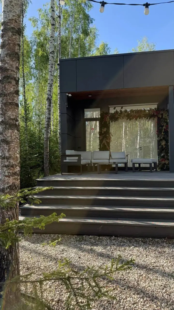 Частный Дом Панорамный В Лесу С Сауной И Чаном