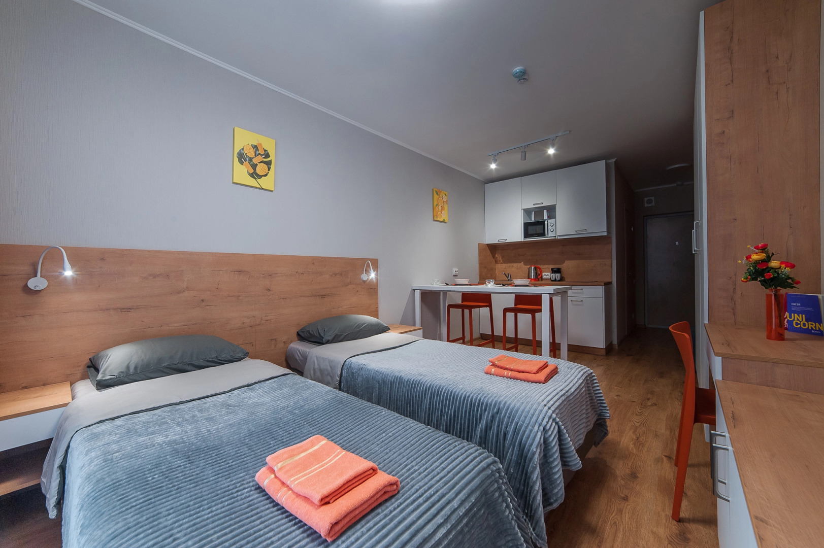 Apartments GLOBALSTAY. Новые студии 5 мин до метро Парнас