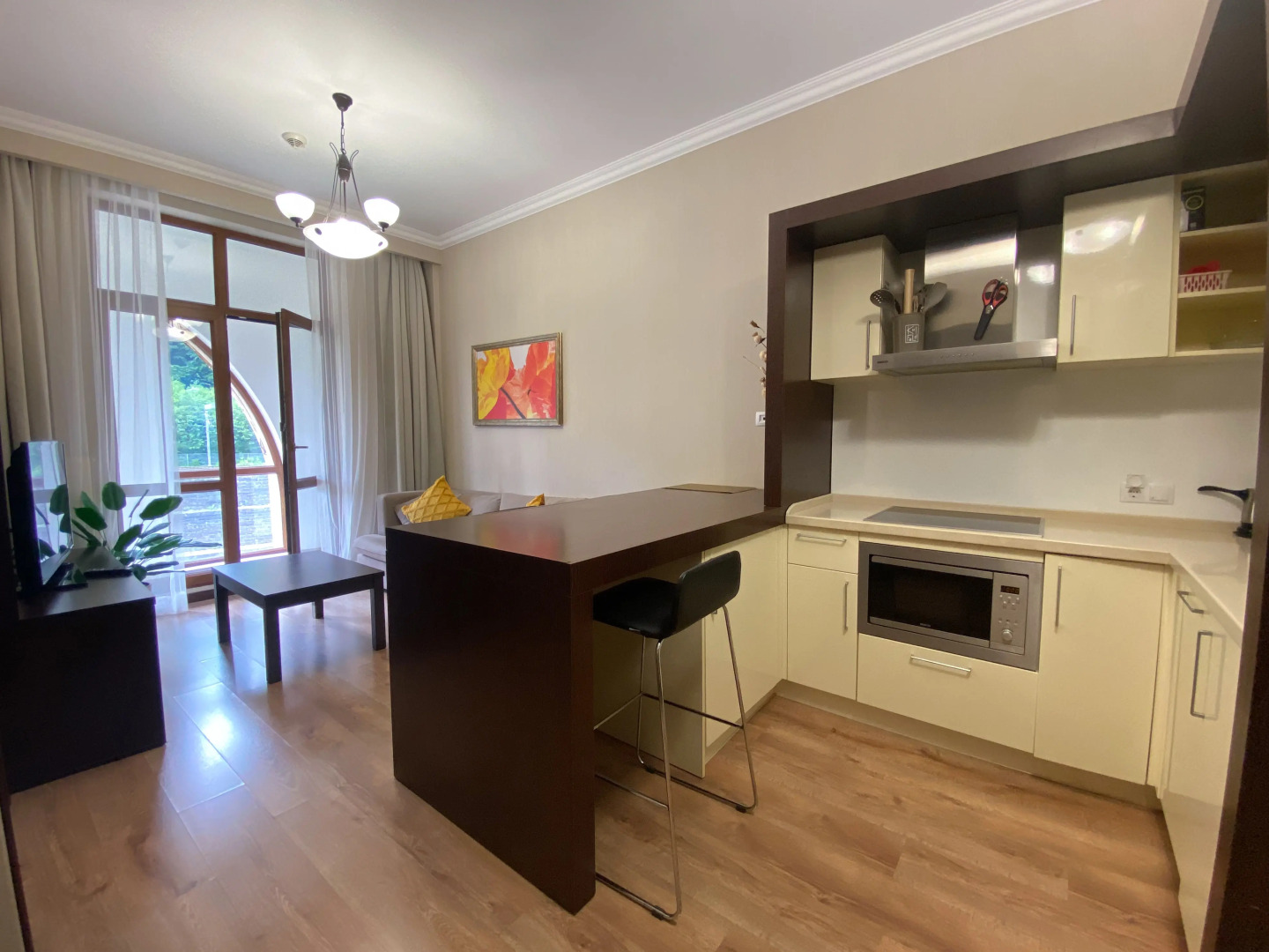 Однокомнатная квартира с Видом на Горы в 300м от Подъёмника