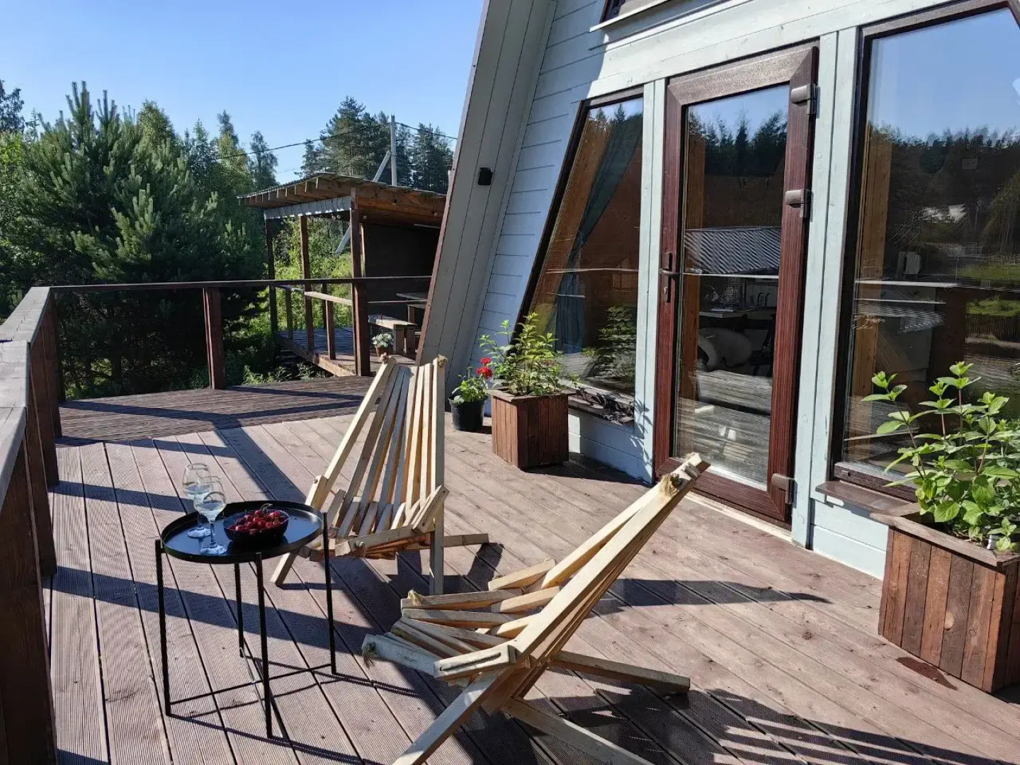 Частный дом A-frame с сауной у Игоры