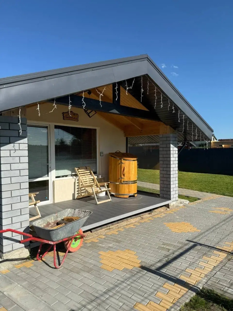 Частный дом На берегу Реки с баней