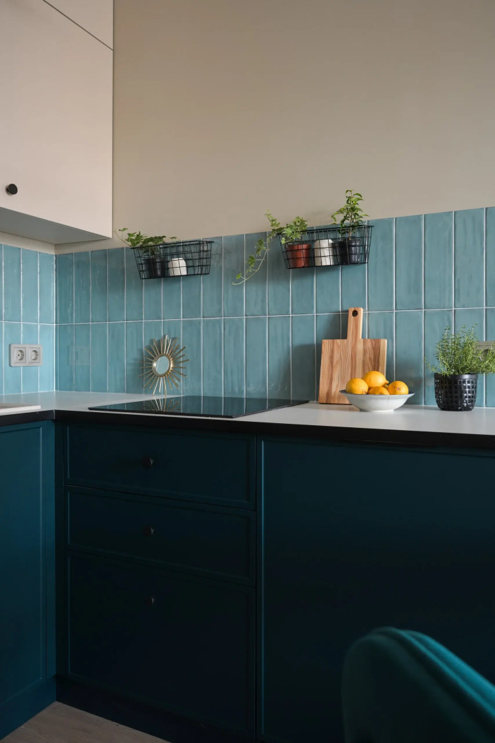 Квартира с бирюзовым настроением