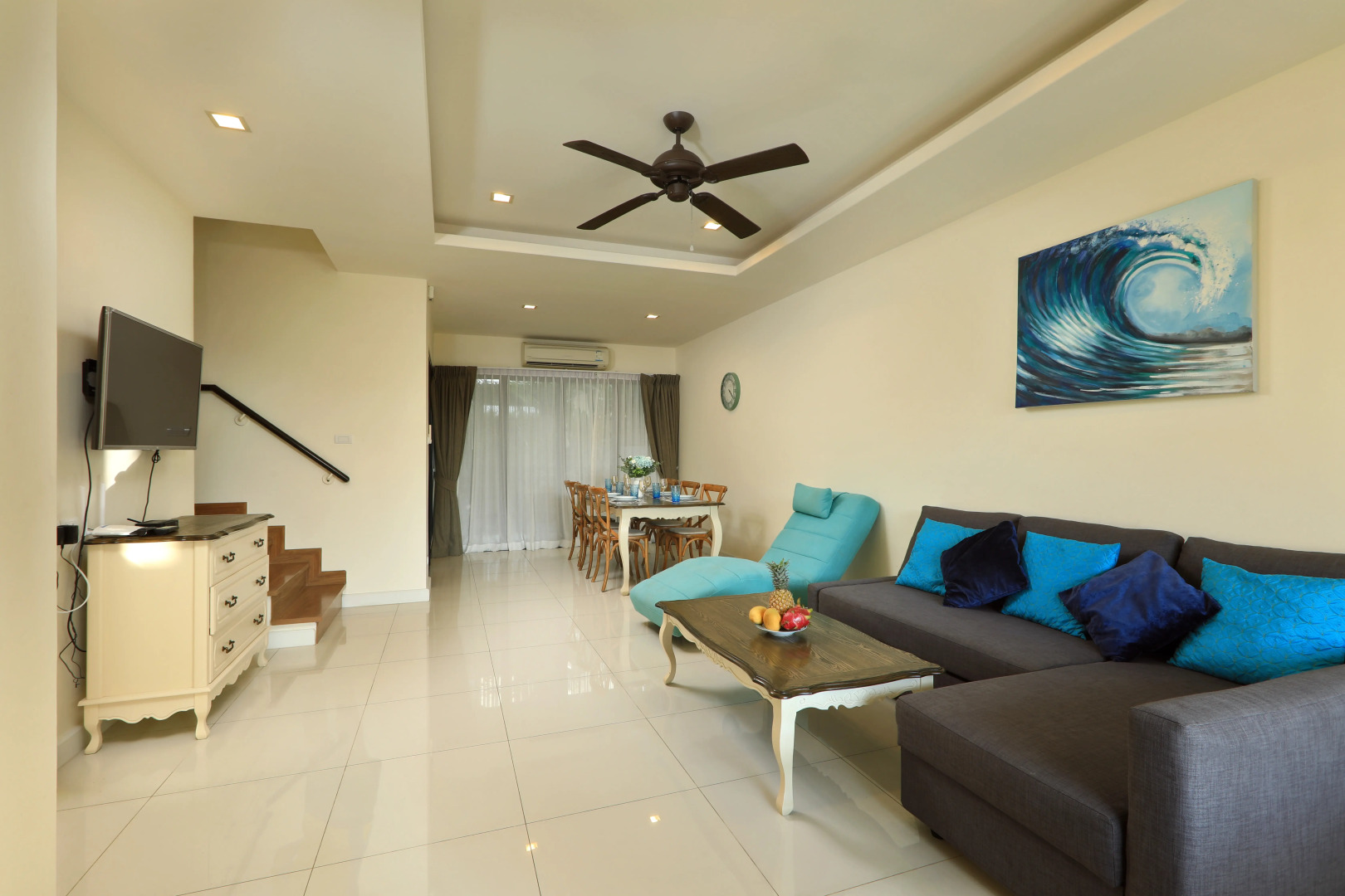 Частный Дом 3-комнатный таунхаус с рабочей зоной и парковкой 10 минут до пляжа Банг ТаоLP-65/131