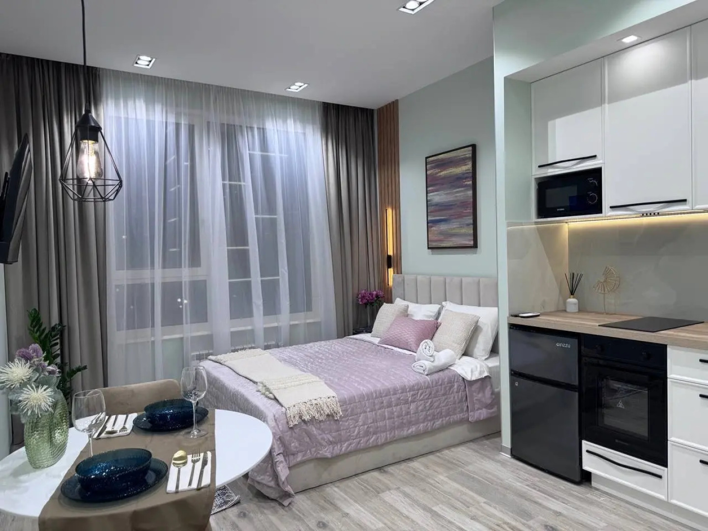 Квартира Студия Business Pink у метро Площадь Ильича