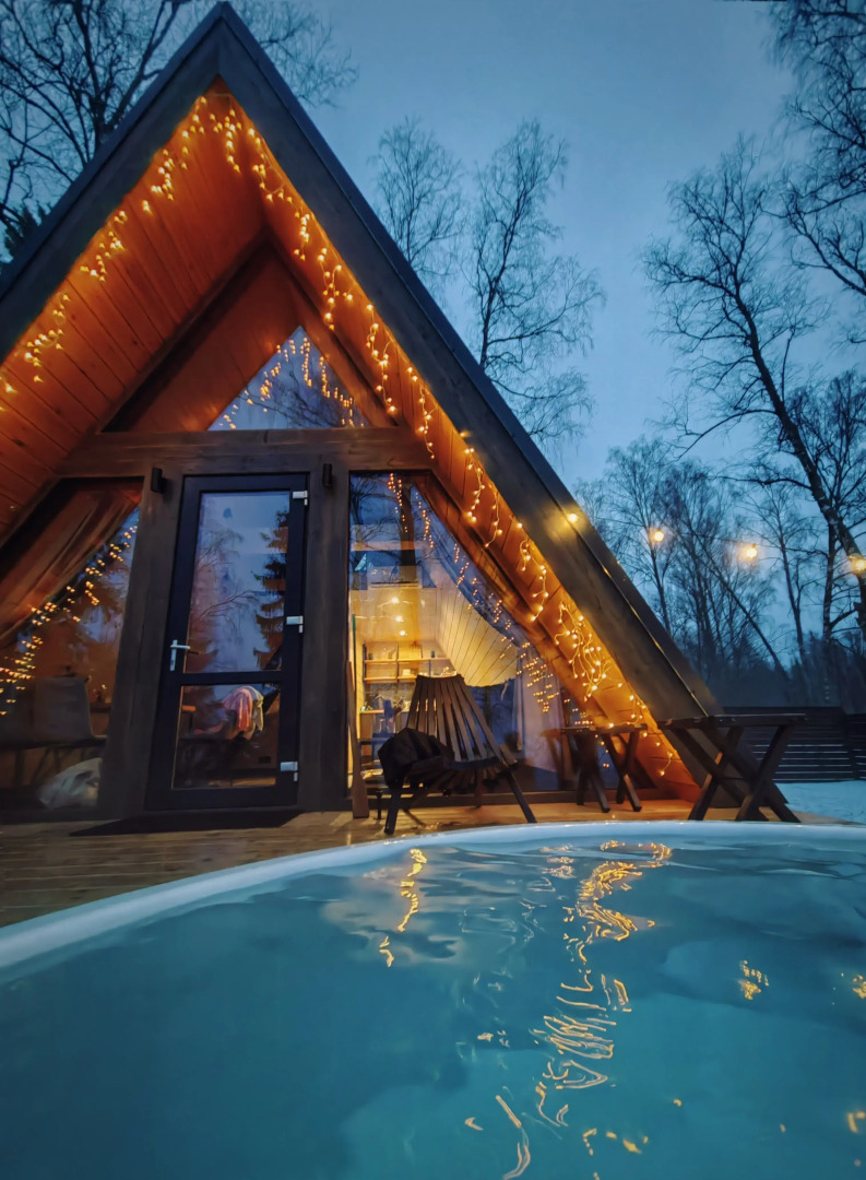 Частный дом A-frame На холме