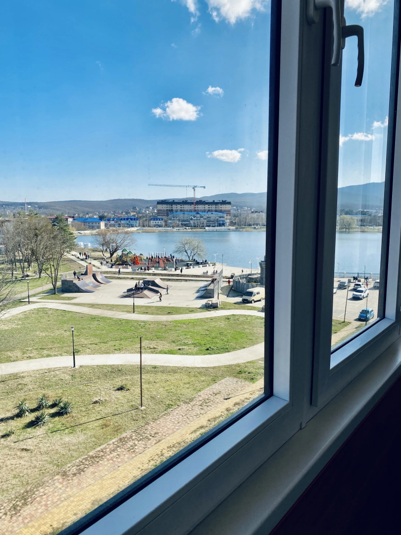 Квартира Уютная однокомнатная с видом на парк и озеро