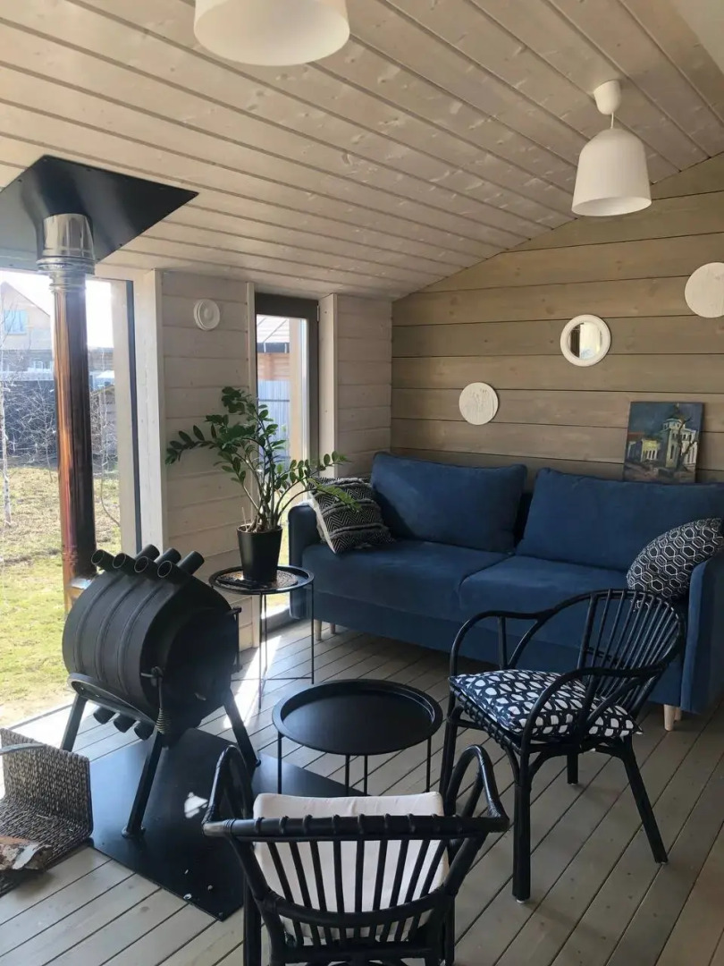 Гостевой дом атмосферный с камином около леса Dacha.Les