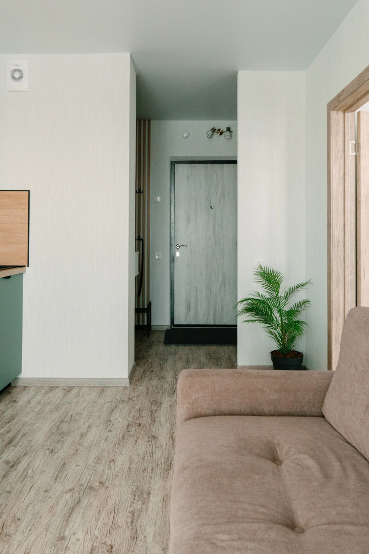 Квартира с Современным Дизайном Студия + Спальня