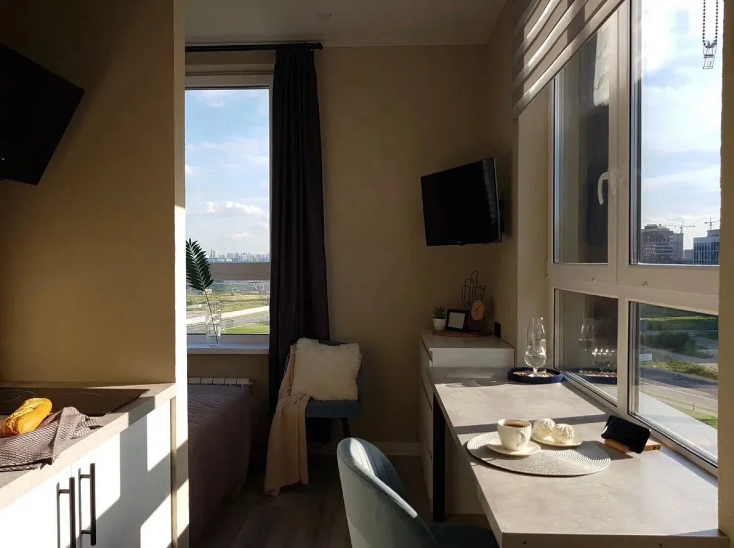 Апартаменты с 2-мя окнами у метро Спартак