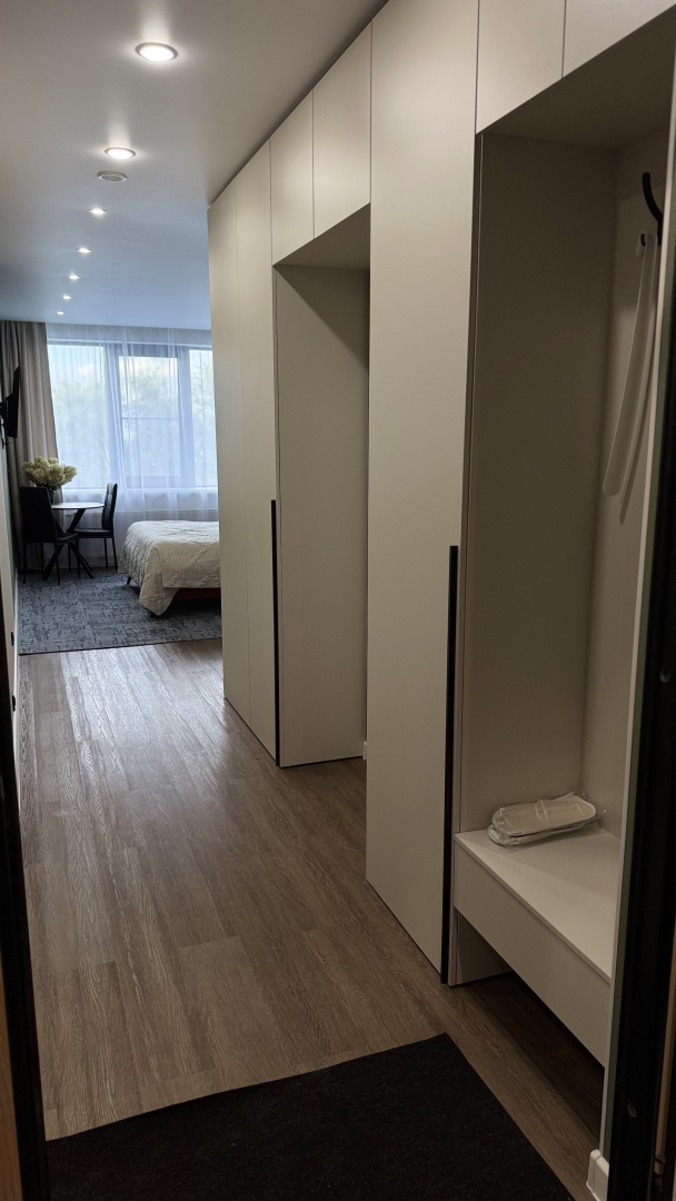 Новая Студия -апартамент с кухней, посудомойкой, стиралкой для двоих + допместо 3 этаж 10 минут от центра Нижнего Новгорода