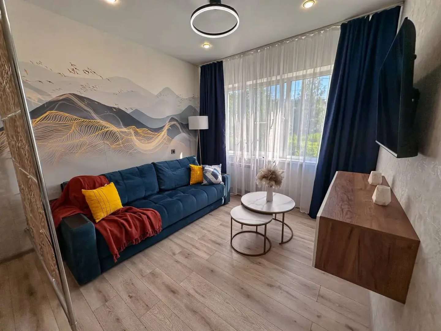 Квартира с двуспальной кроватью и круглосуточным заселением сеть Как дома