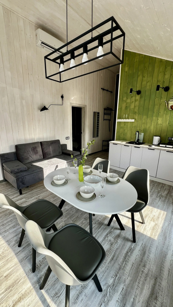 Шале Дом БарнХаус с Купелью в Городе Тула с Видом на Озеро