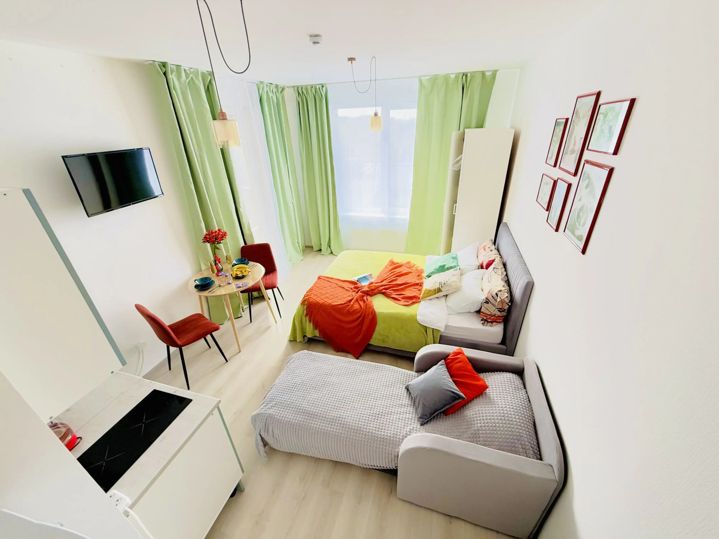 Квартира Новая студия Фисташка на Неве рядом с метро и разводным мостом