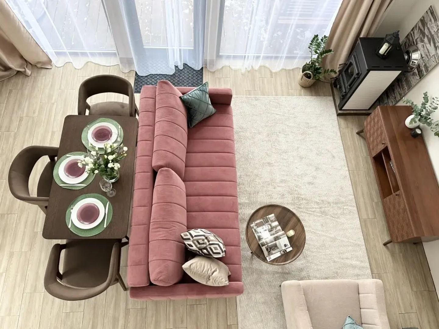 Частный Дом Барнхаус №3 с дровяной баней и горячим чаном на 7 человек