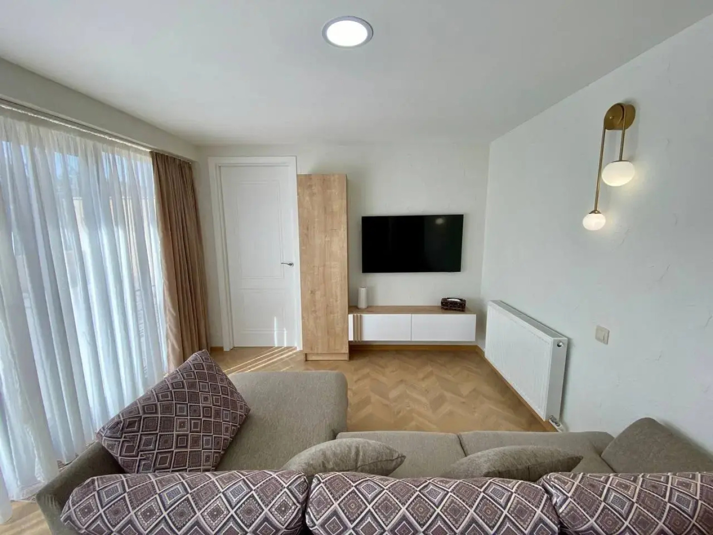 Квартира на 2-4 гостя с большой террасой и бесплатной парковкой