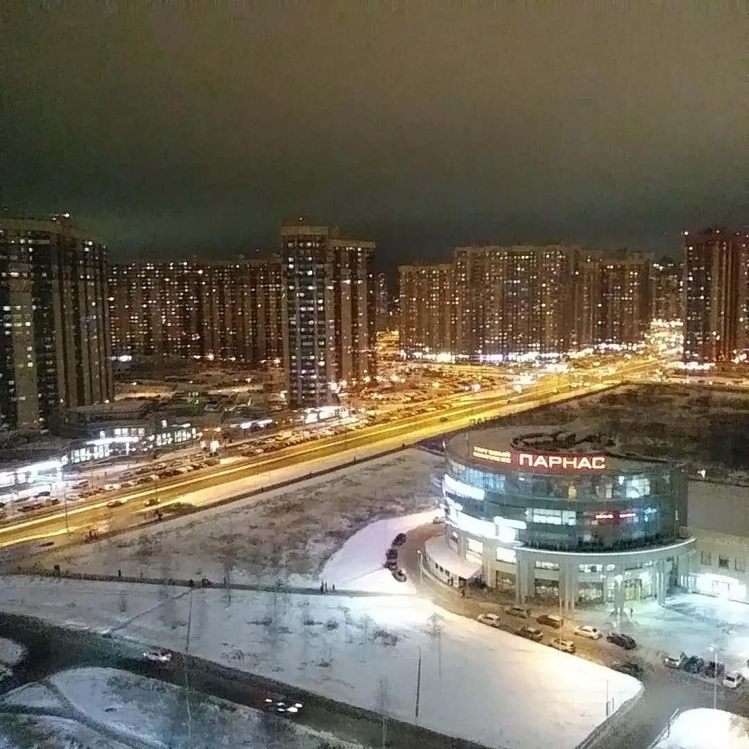 Апартаменты Уютная Студия с панорамным видом на город рядом с метро Парнас