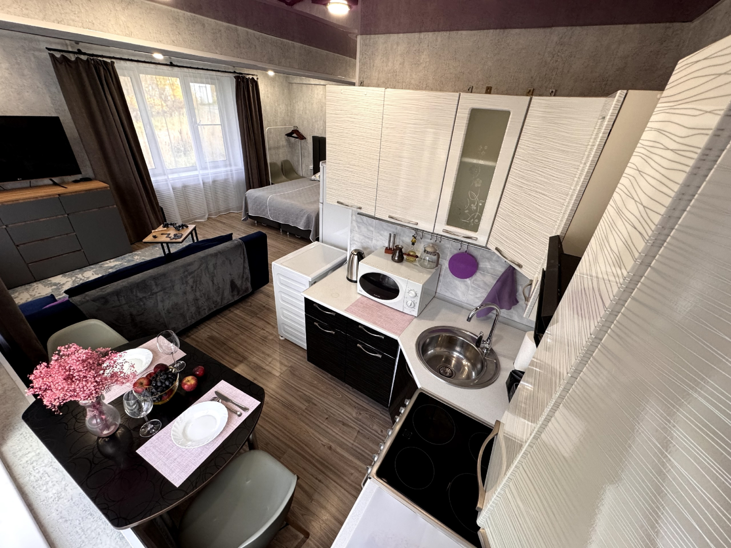 Квартира Аврора северное сияние за окном