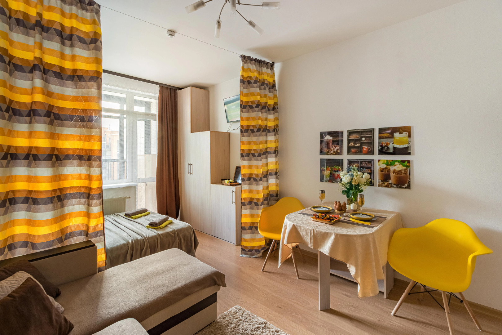 Апартаменты Студия Yellow Star в Балтийской Жемчужине