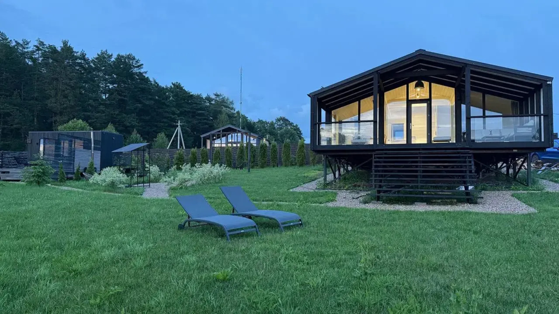 Частный Дом с шикарным видом на закаты с панорамной сауной и купелью