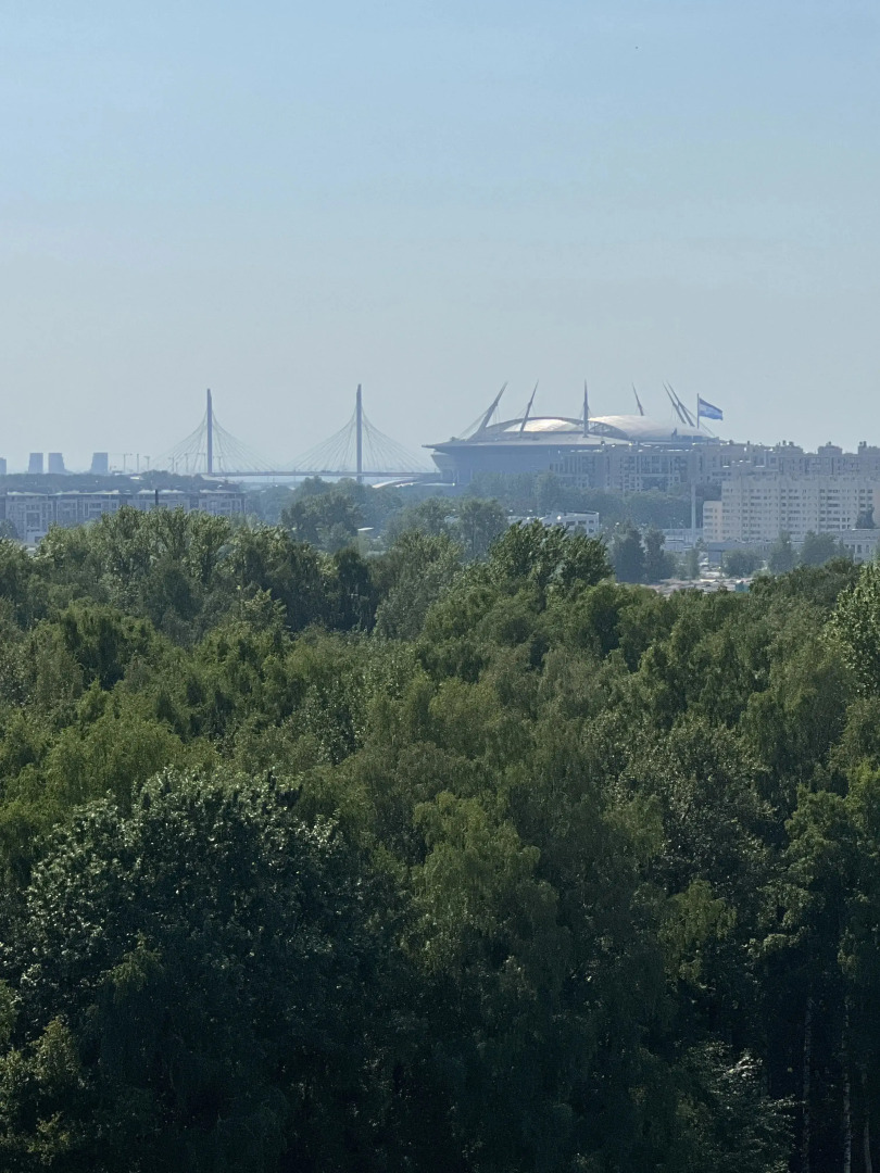 Апартаменты F-Apart с видом на башню Лахта Центр