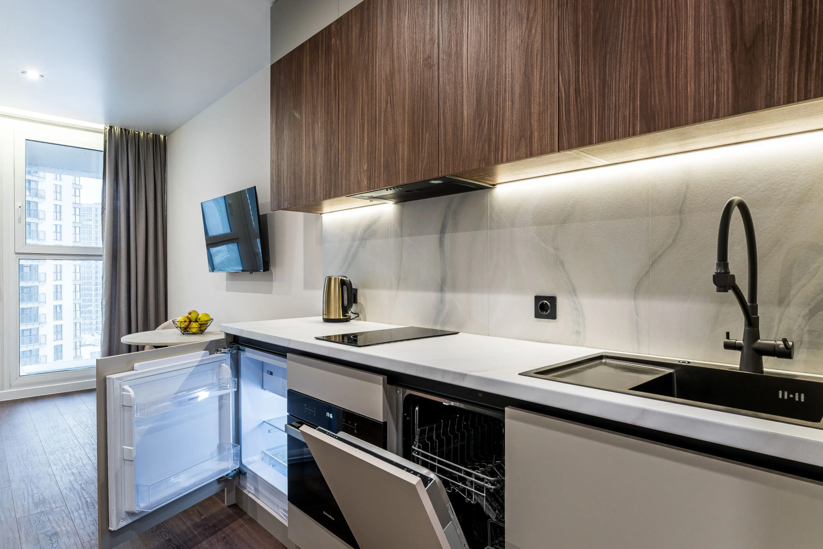 Квартира студия на сутки Минск Мир Подходит для командировок и отдыха Самозаселение Балкон Wi-Fi