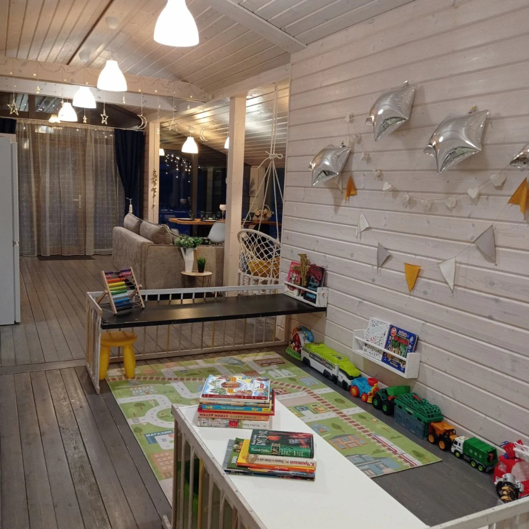 Частный дом Барн с баней и большой игровой зоной