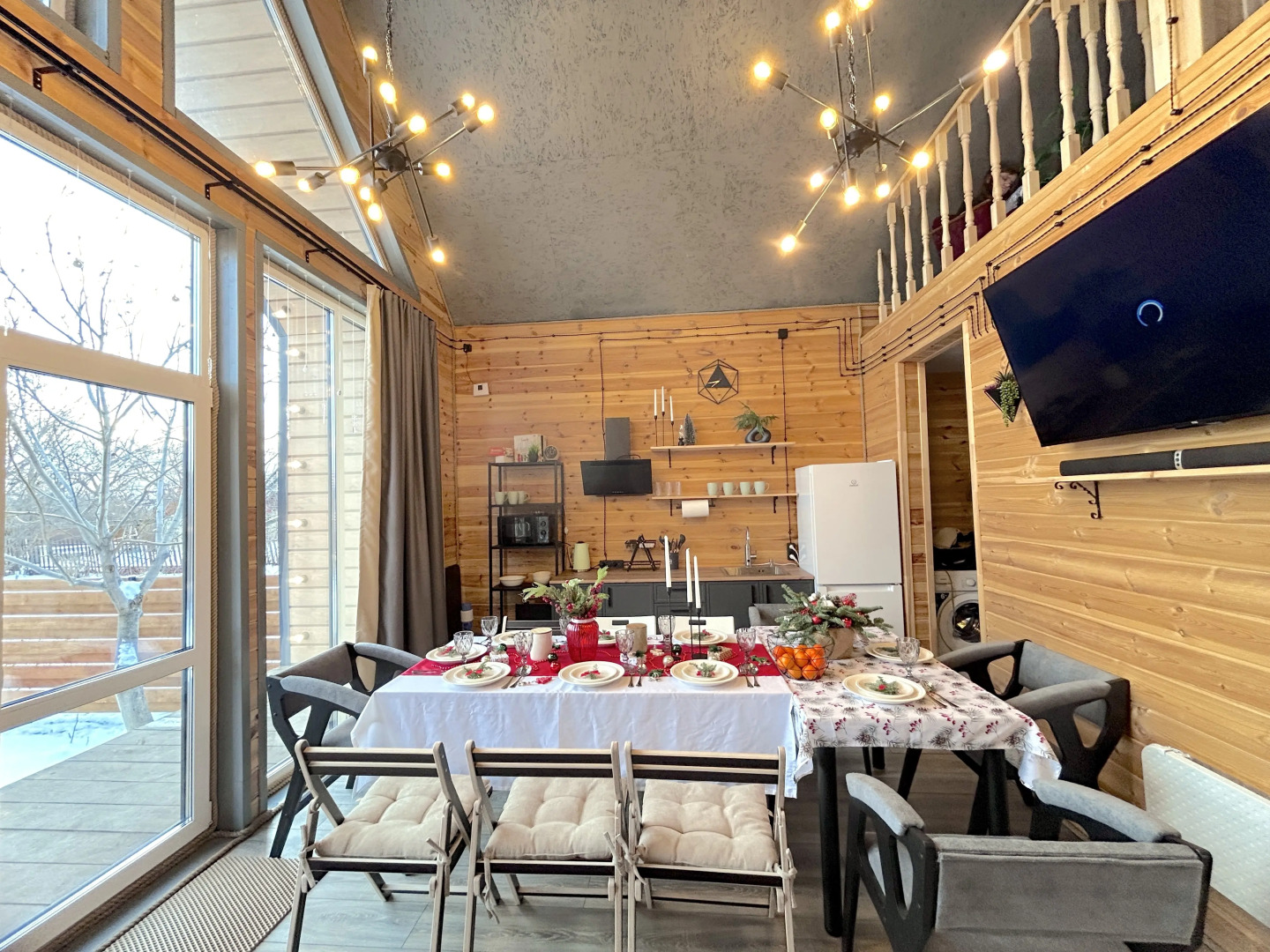 Частный дом с Баней Барн Хаус в стиле Лофт-Бохо