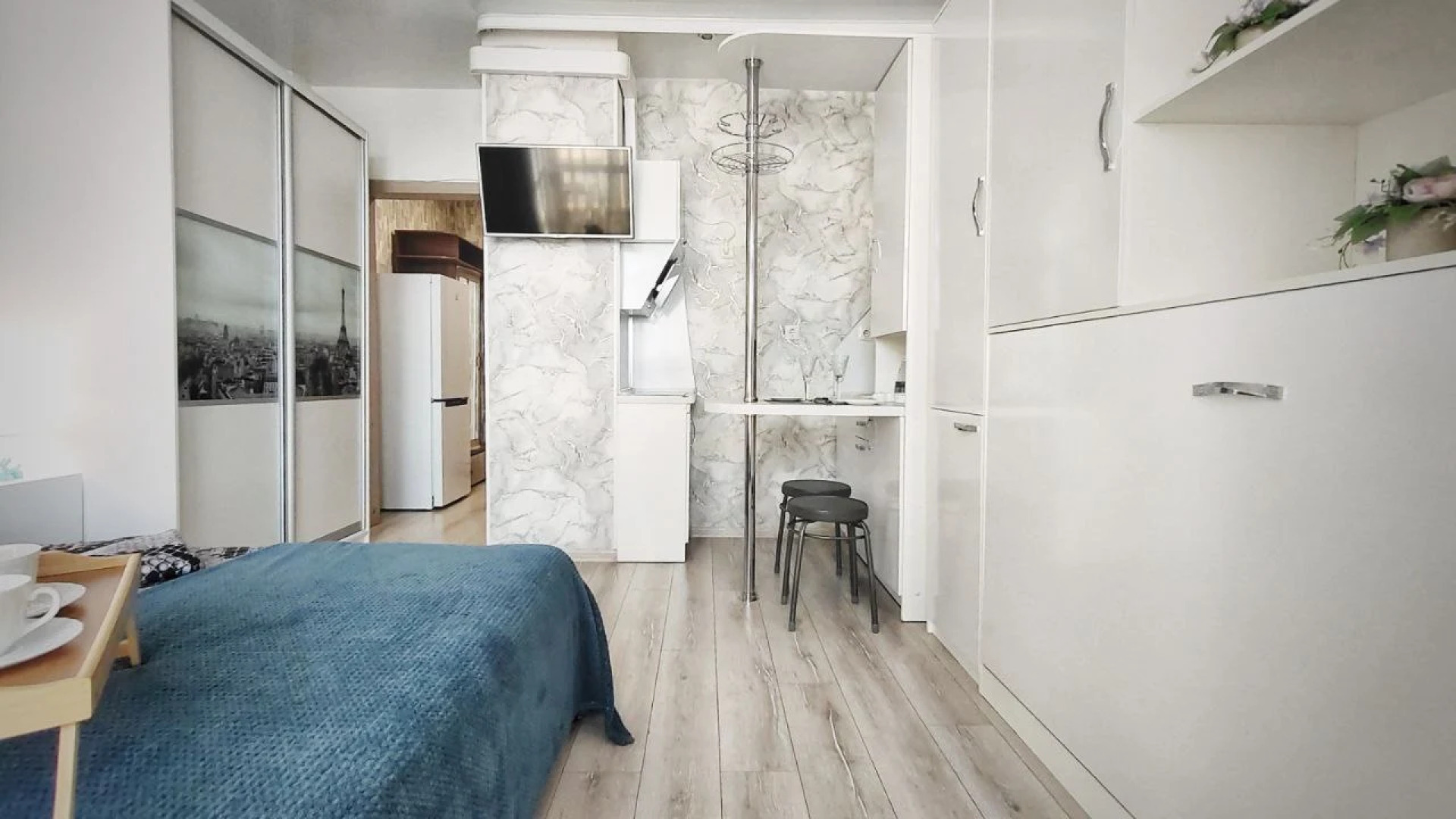 Квартира студия с видом на Амур и город