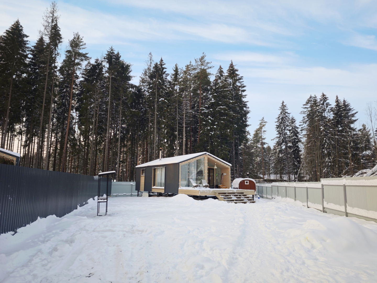 Частный дом с баней и чаном